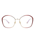 Chloé Womens Square/Rectangle Burgundy Burgundy Transparent Fashion Designer Eyewear