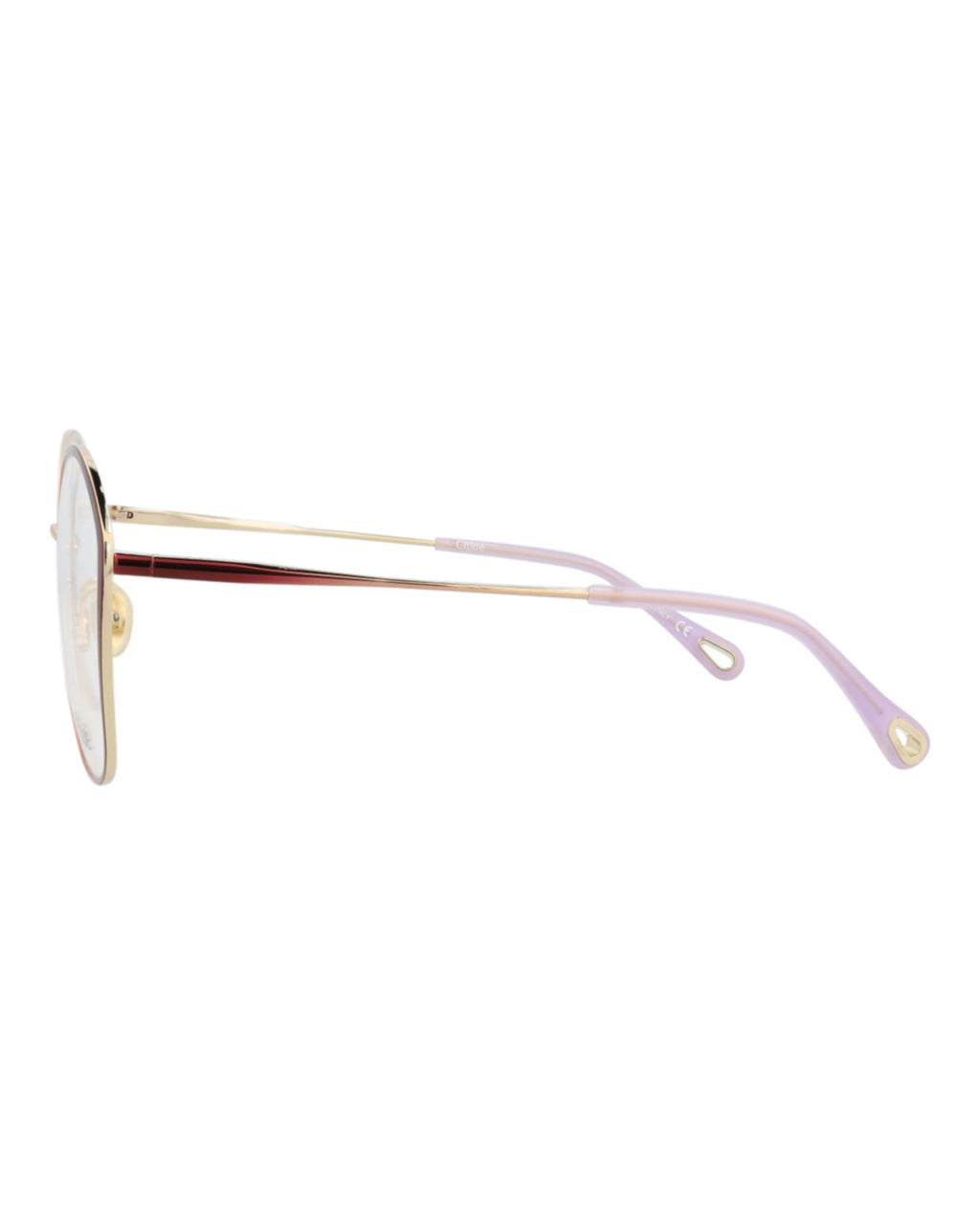 Chloé Womens Square/Rectangle Burgundy Burgundy Transparent Fashion Designer Eyewear