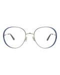Chloé Womens Round/Oval Blue Blue Transparent Fashion Designer Eyewear