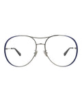 Chloé Womens Aviator Blue Blue Transparent Fashion Designer Eyewear Blue Blue Transparent