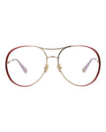 Chloé Womens Aviator Burgundy Burgundy Transparent Fashion Designer Eyewear Burgundy Burgundy Transparent