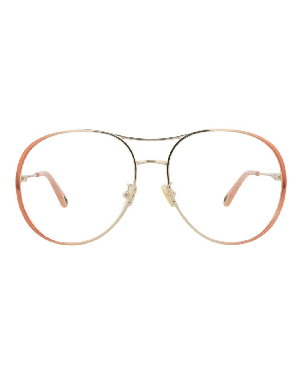 Chloé Womens Aviator Nude Nude Transparent Fashion Designer Eyewear