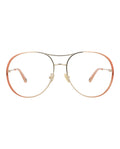 Chloé Womens Aviator Nude Nude Transparent Fashion Designer Eyewear