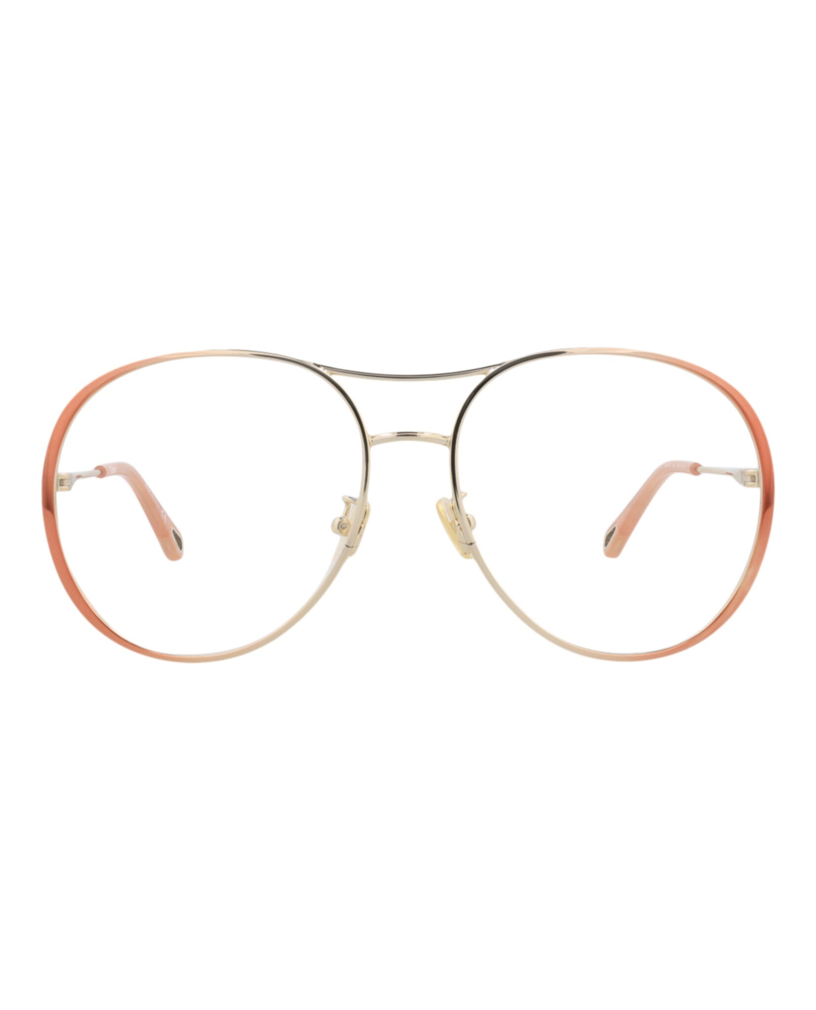 Chloé Womens Aviator Nude Nude Transparent Fashion Designer Eyewear