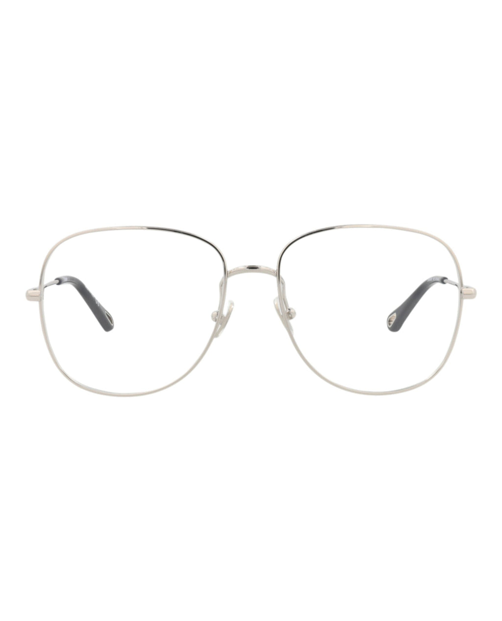 Chloé Womens Aviator Silver Silver Transparent Fashion Designer Eyewear