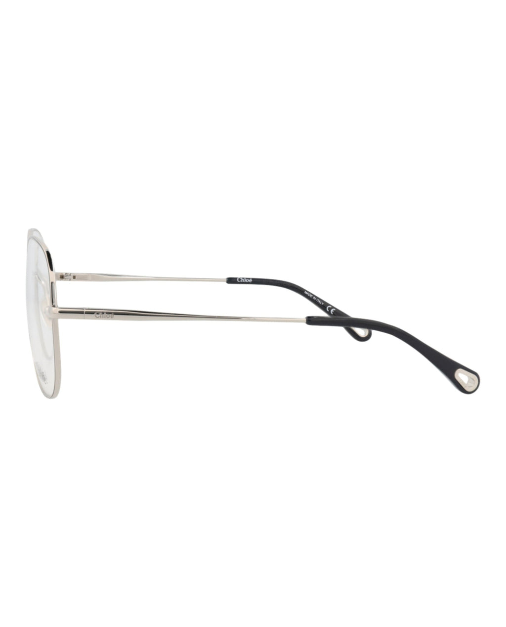 Chloé Womens Aviator Silver Silver Transparent Fashion Designer Eyewear
