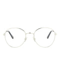 Chloé Womens Round/Oval Silver Silver Transparent Fashion Designer Eyewear
