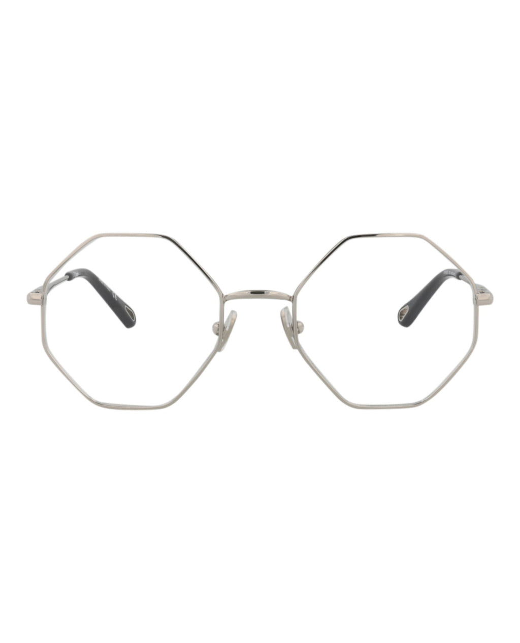 Chloé Womens Square/Rectangle Silver Silver Transparent Fashion Designer Eyewear Silver Silver Transparent
