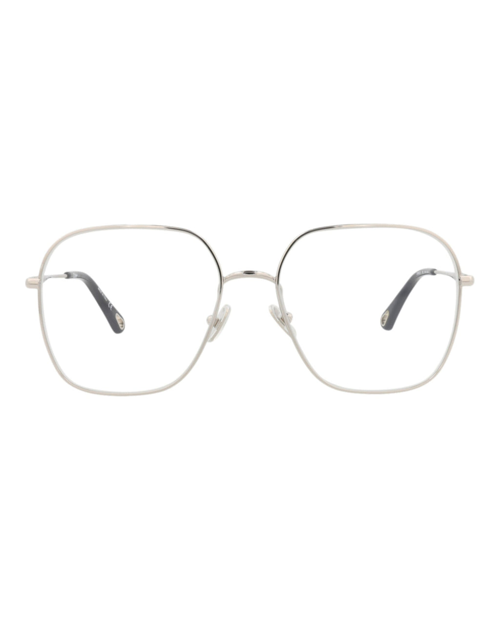Chloé Womens Square/Rectangle Silver Silver Transparent Fashion Designer Eyewear