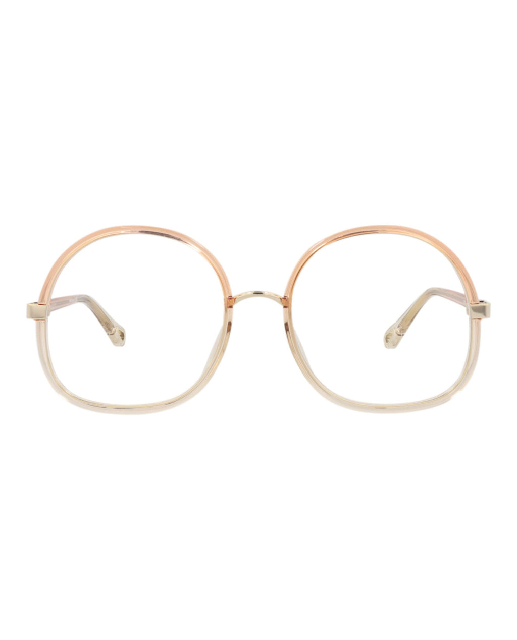 Chloé Womens Round/Oval Orange Orange Transparent Fashion Designer Eyewear