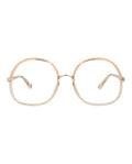 Chloé Womens Round/Oval Orange Orange Transparent Fashion Designer Eyewear