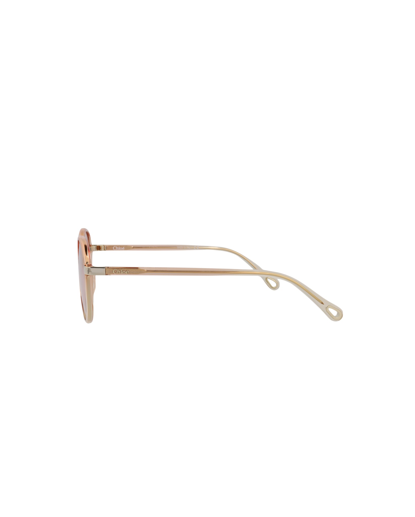 Chloé Womens Round/Oval Orange Orange Transparent Fashion Designer Eyewear