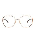 Chloé Womens Round/Oval Gold Gold Transparent Fashion Designer Eyewear