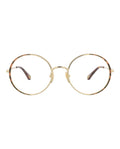 Chloé Womens Round/Oval Gold Gold Transparent Fashion Designer Eyewear