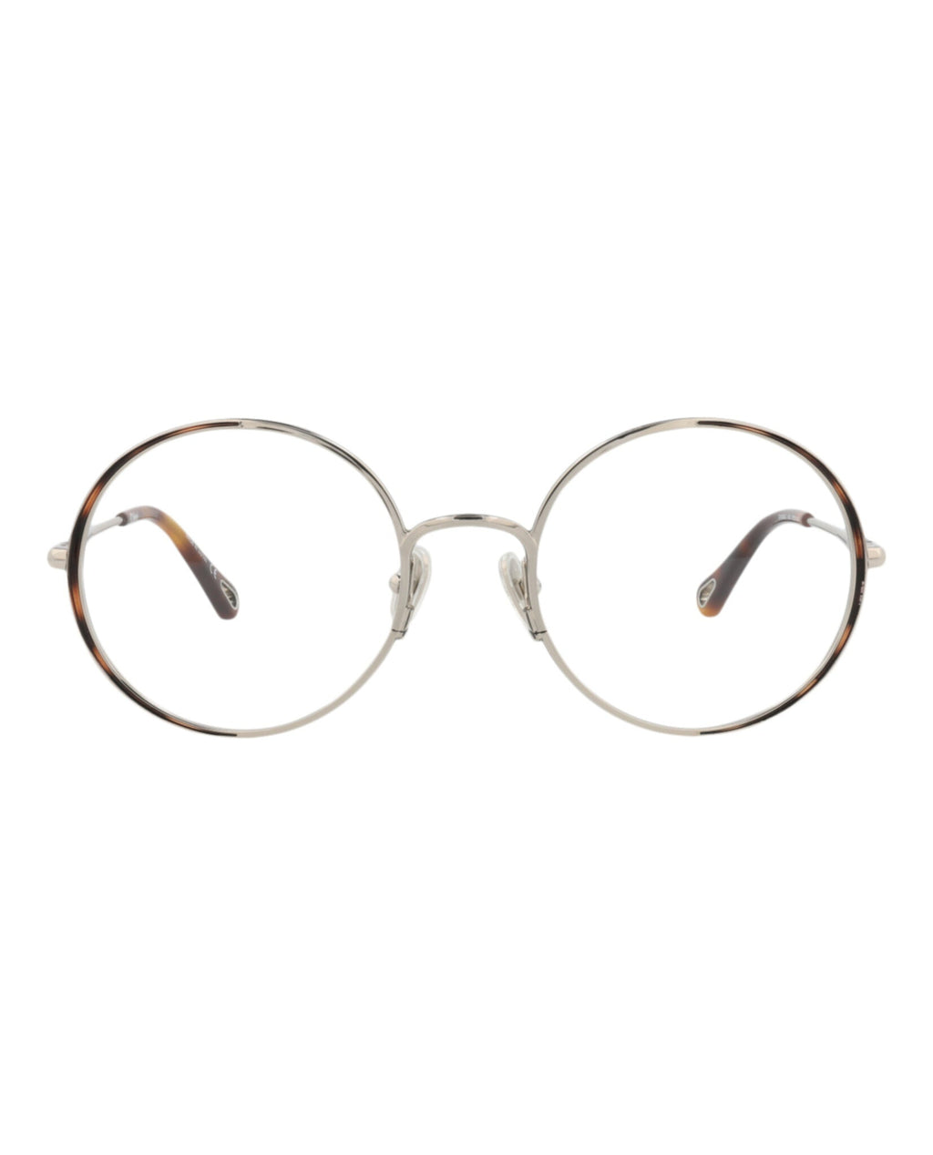 Chloé Womens Round/Oval Silver Silver Transparent Fashion Designer Eyewear