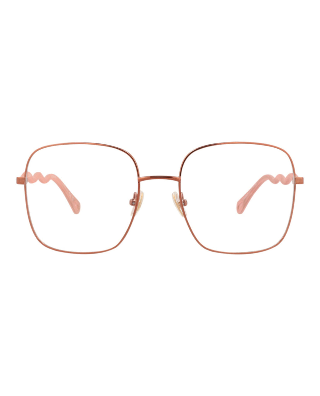 Chloé Womens Square/Rectangle Brown Pink Transparent Fashion Designer Eyewear