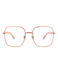 Chloé Womens Square/Rectangle Brown Pink Transparent Fashion Designer Eyewear