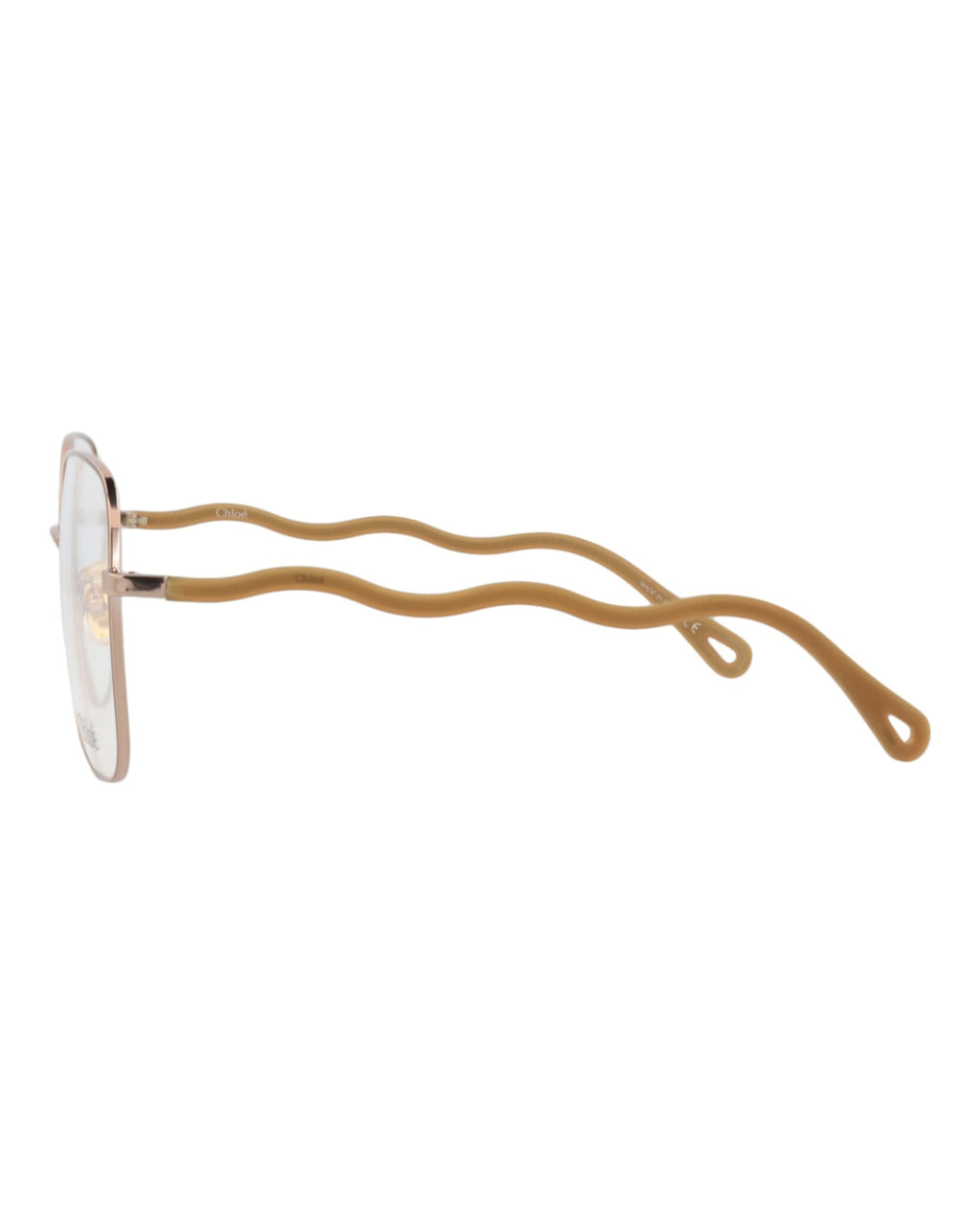 Chloé Womens Square/Rectangle Beige Brown Transparent Fashion Designer Eyewear
