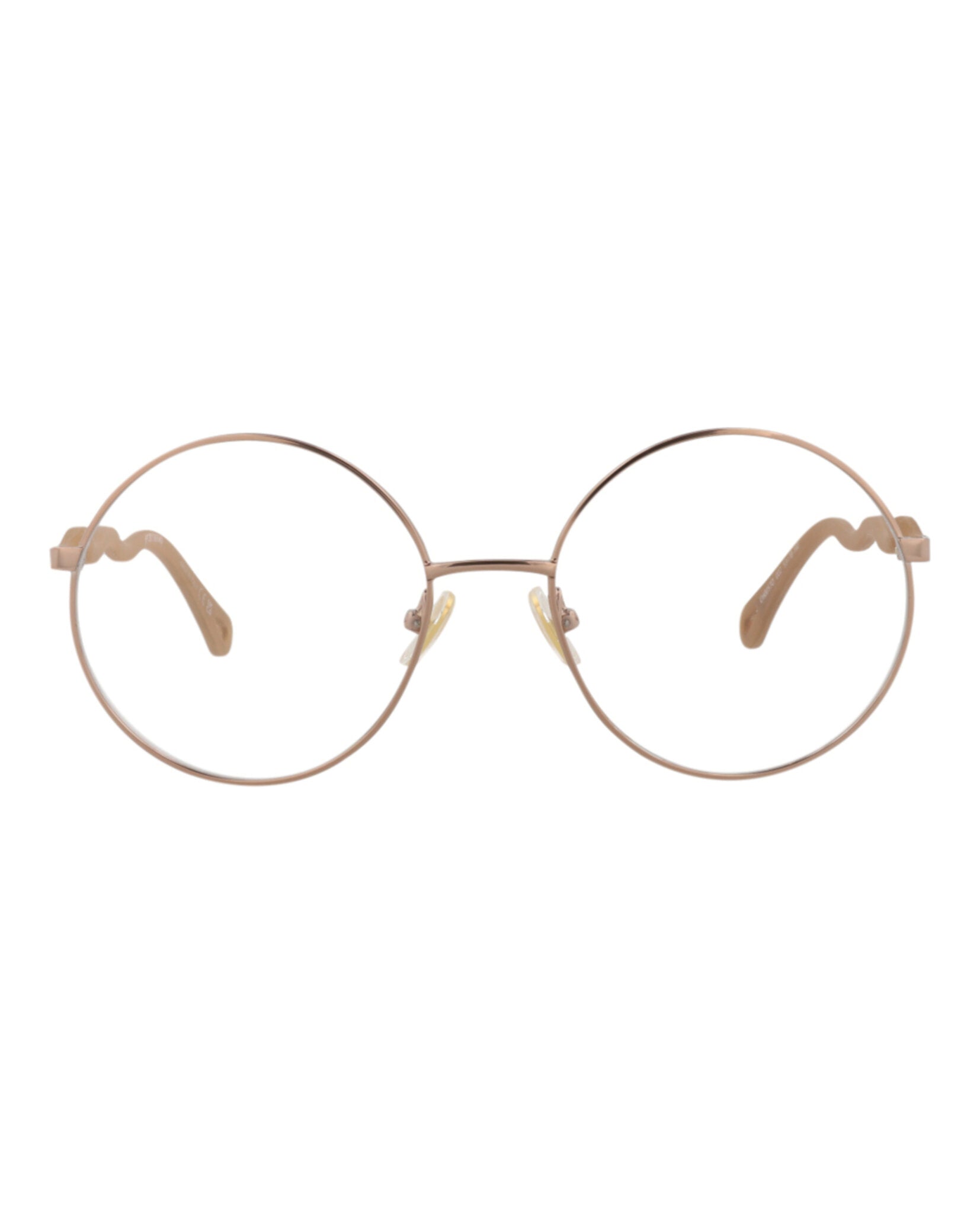 Chloé Womens Round/Oval Beige Brown Transparent Fashion Designer Eyewear