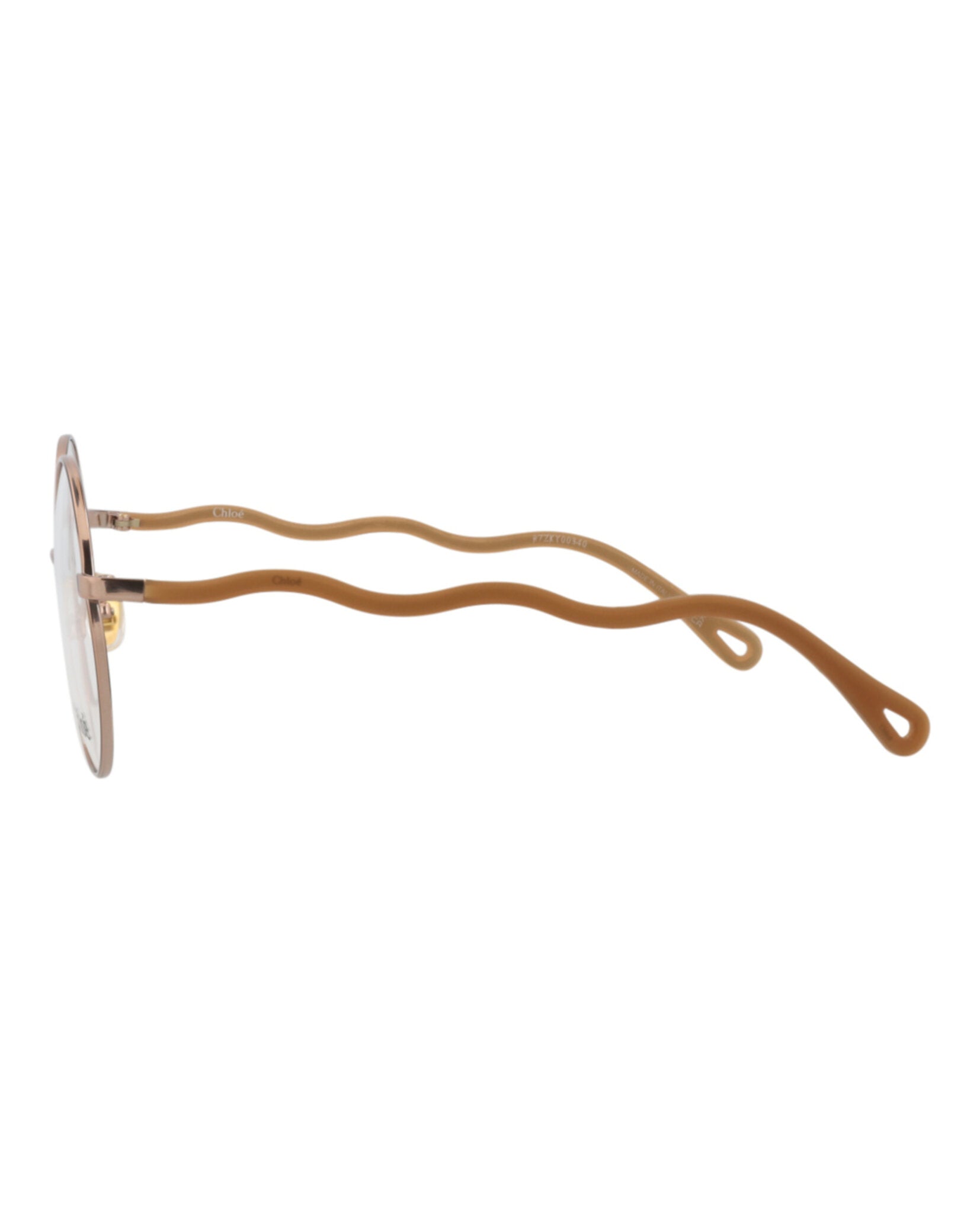 Chloé Womens Round/Oval Beige Brown Transparent Fashion Designer Eyewear