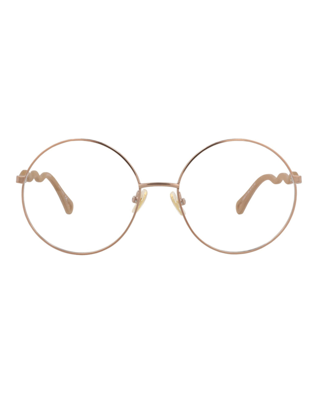 Chloé Womens Round/Oval Beige Brown Transparent Fashion Designer Eyewear