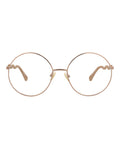 Chloé Womens Round/Oval Beige Brown Transparent Fashion Designer Eyewear