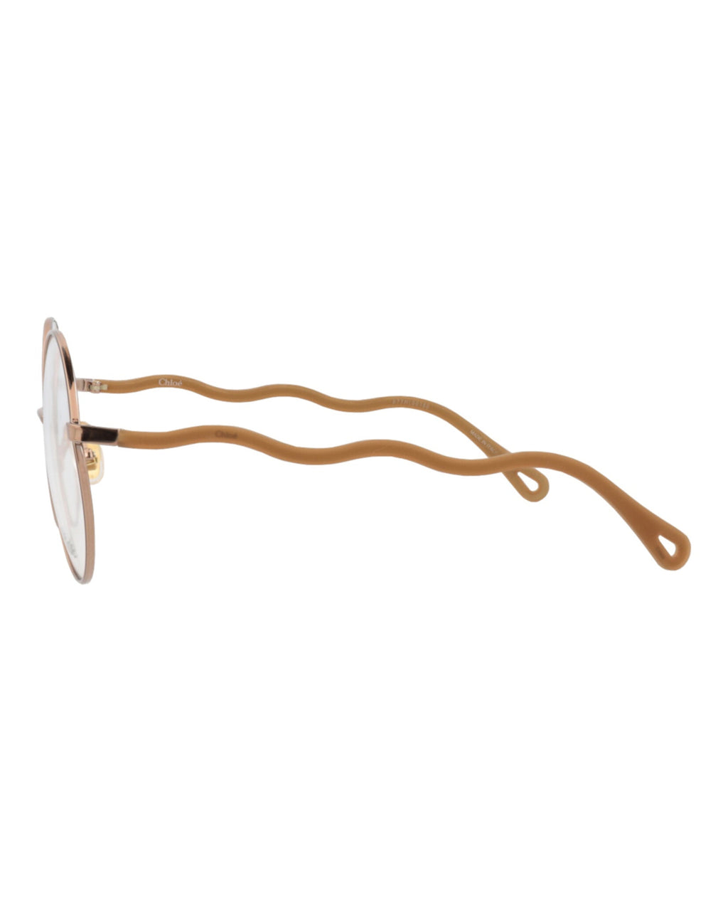 Chloé Womens Round/Oval Beige Brown Transparent Fashion Designer Eyewear
