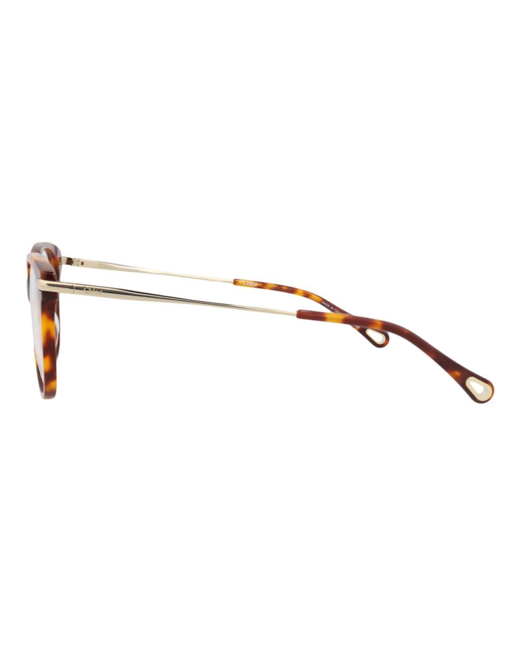 Chloé Womens Cat Eye Havana Gold Transparent Fashion Designer Eyewear