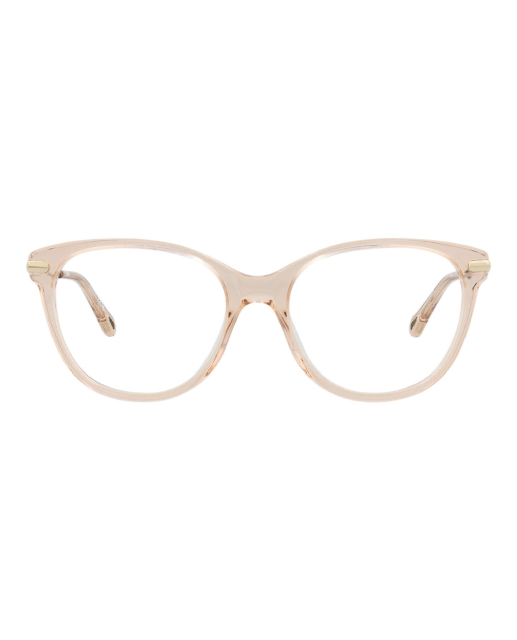 Chloé Womens Cat Eye Pink Gold Transparent Fashion Designer Eyewear