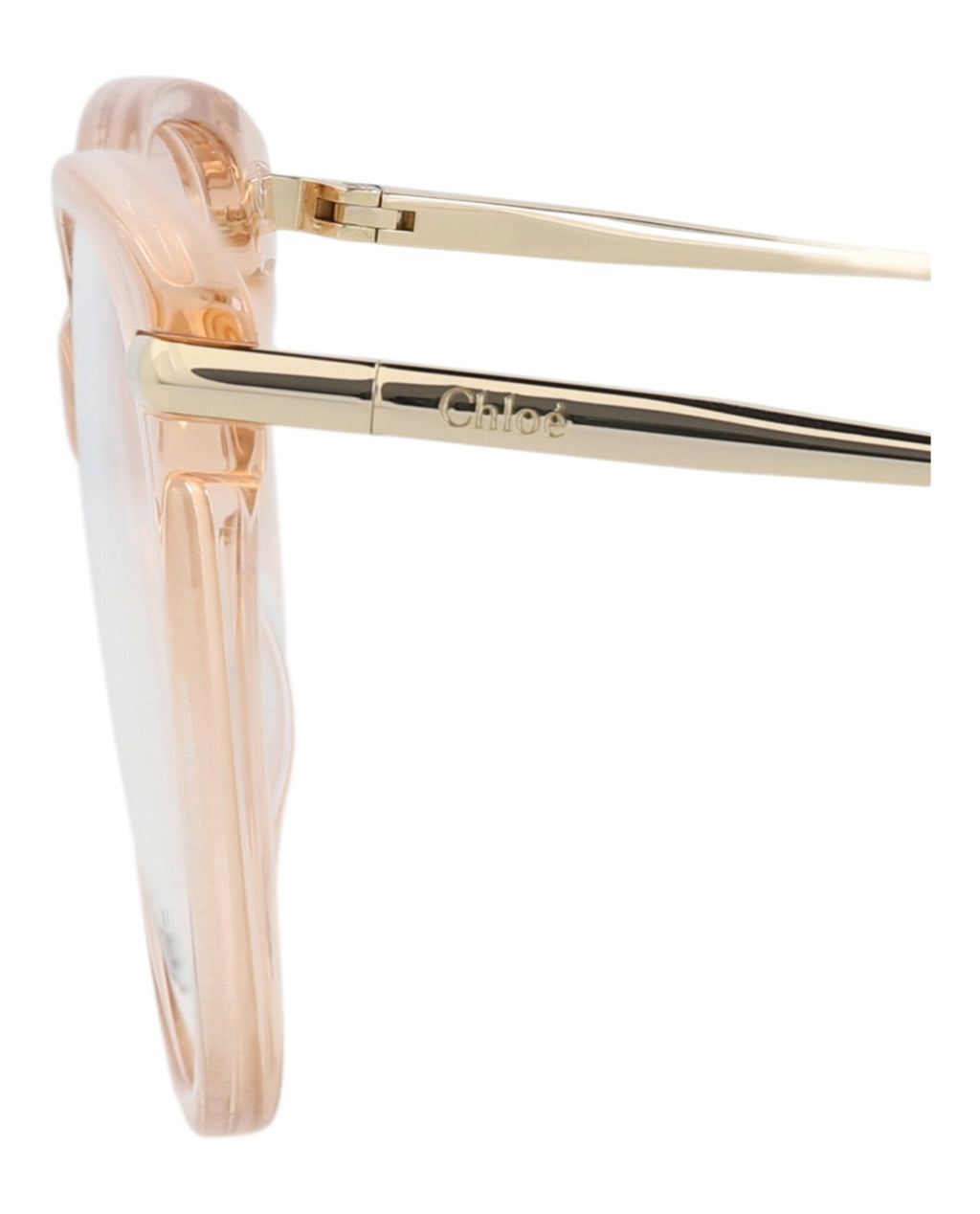 Chloé Womens Cat Eye Pink Gold Transparent Fashion Designer Eyewear