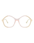 Chloé Womens Square/Rectangle Yellow Gold Transparent Fashion Designer Eyewear