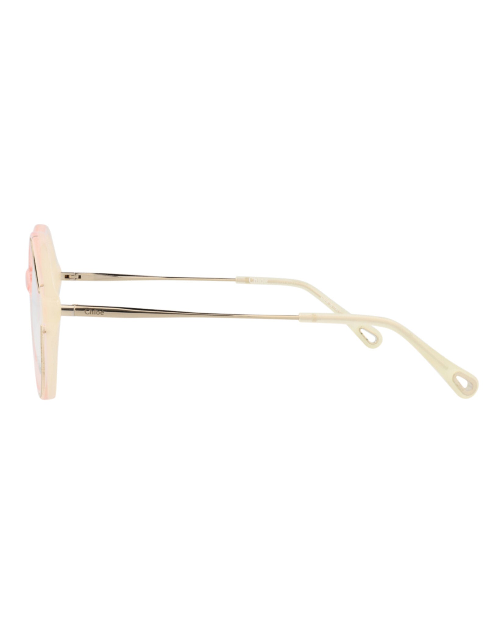 Chloé Womens Square/Rectangle Yellow Gold Transparent Fashion Designer Eyewear
