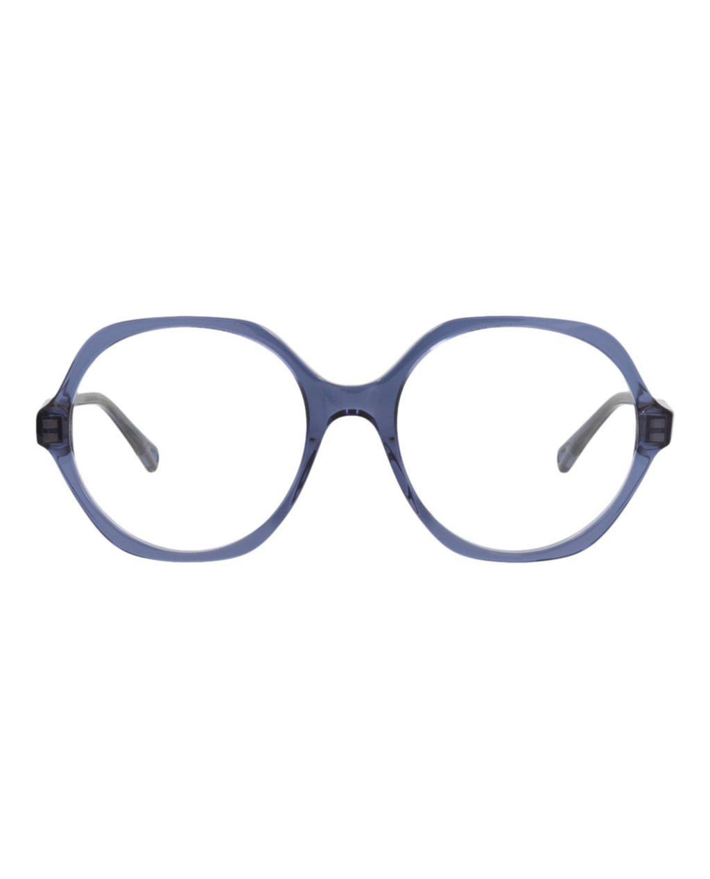 Chloé Womens Round/Oval Blue Blue Transparent Fashion Designer Eyewear