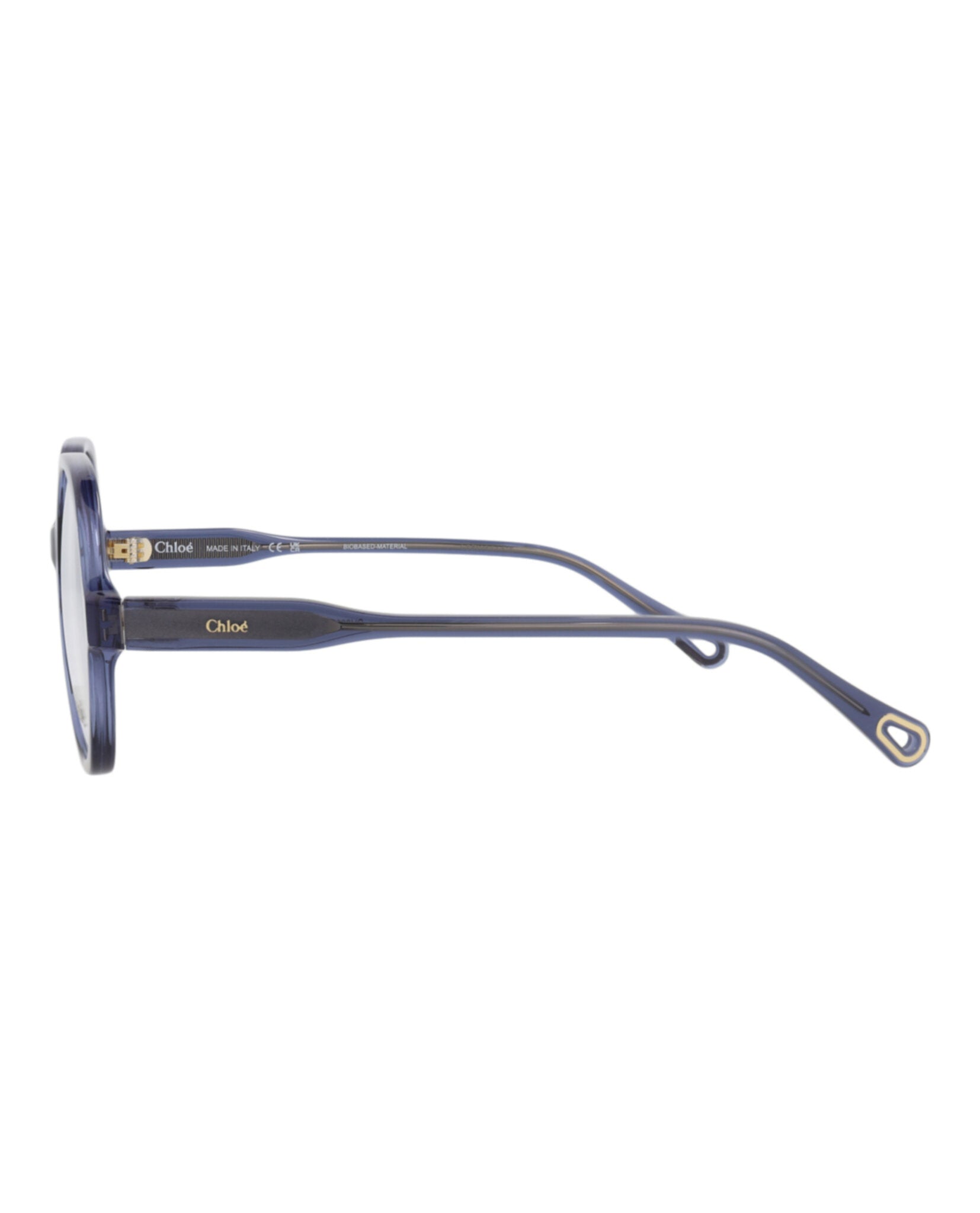 Chloé Womens Round/Oval Blue Blue Transparent Fashion Designer Eyewear