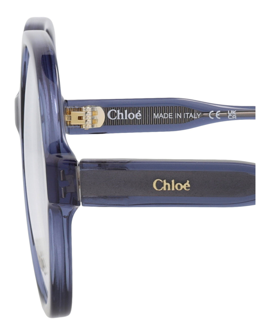 Chloé Womens Round/Oval Blue Blue Transparent Fashion Designer Eyewear