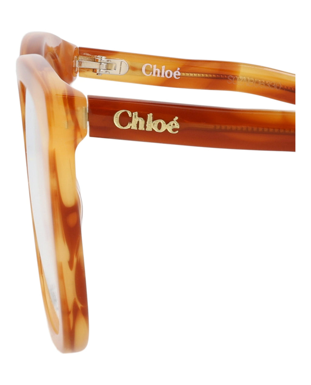 Chloé Womens Square/Rectangle Havana Havana Transparent Fashion Designer Eyewear
