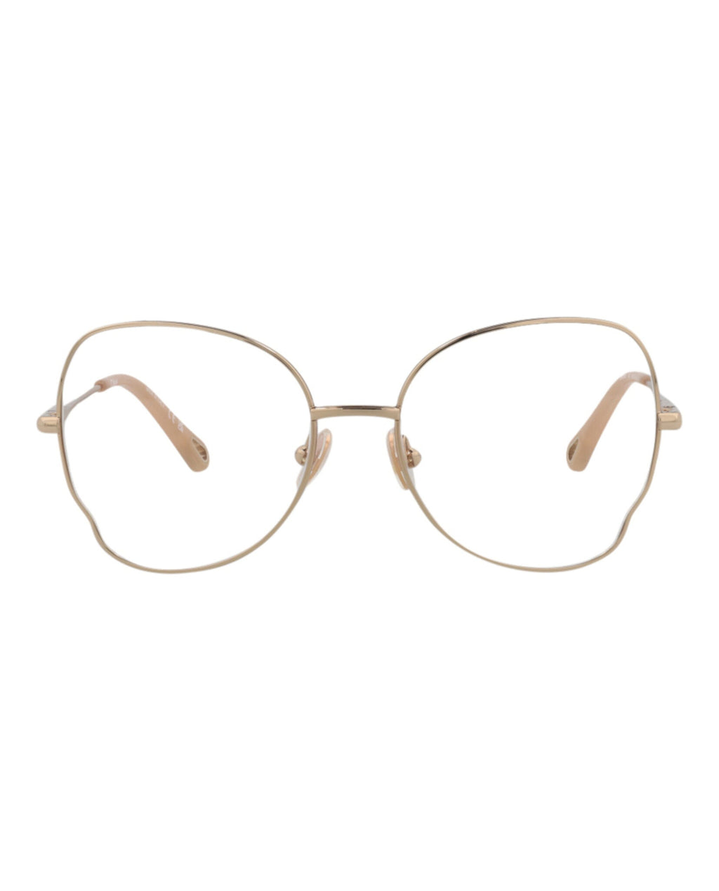 Chloé Womens Round/Oval Gold Gold Transparent Fashion Designer Eyewear Gold Gold Transparent
