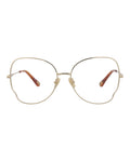 Chloé Womens Cat Eye Gold Gold Transparent Fashion Designer Eyewear