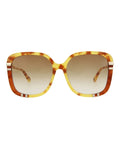Chloé Womens Square/Rectangle Havana Havana Brown Fashion Designer Eyewear