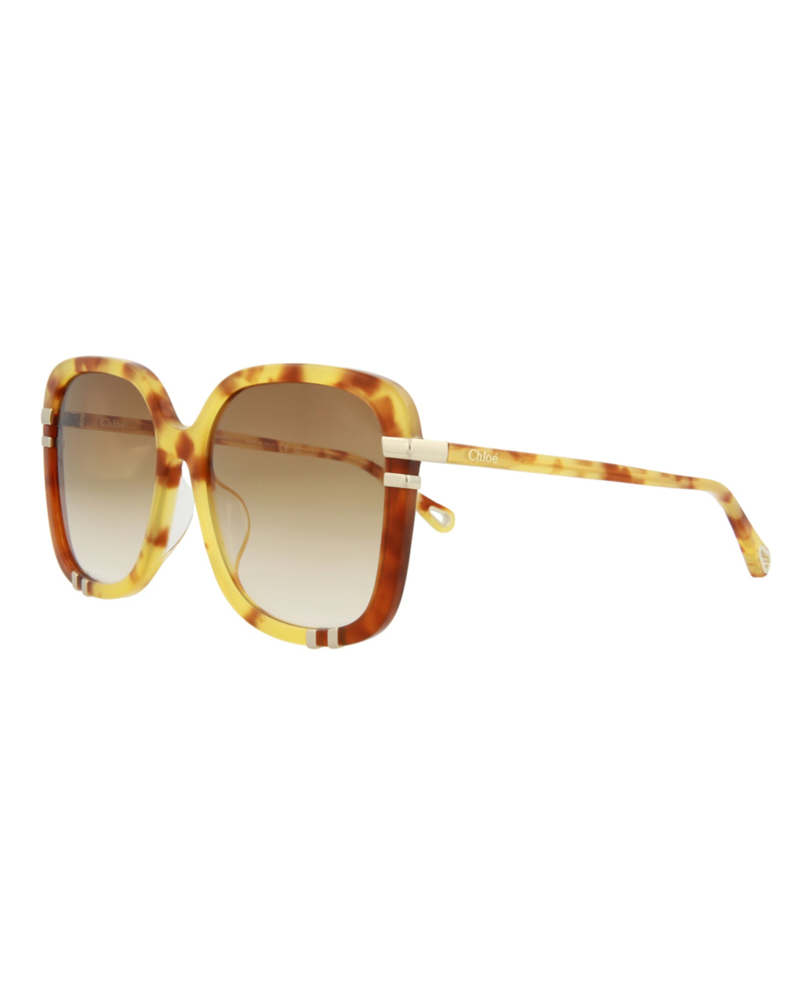 Chloé Womens Square/Rectangle Havana Havana Brown Fashion Designer Eyewear