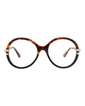 Chloé Womens Round/Oval Havana Havana Transparent Fashion Designer Eyewear