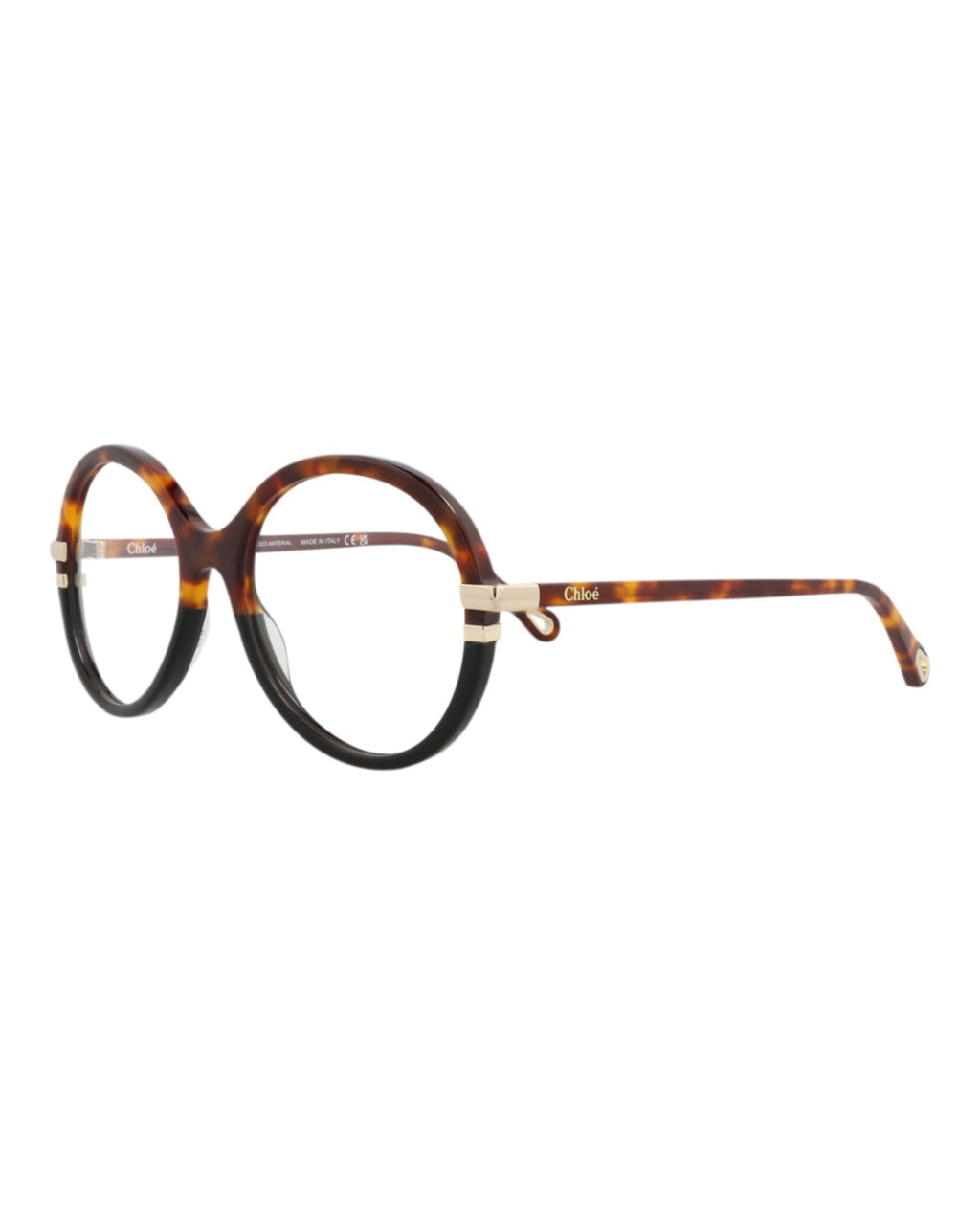 Chloé Womens Round/Oval Havana Havana Transparent Fashion Designer Eyewear