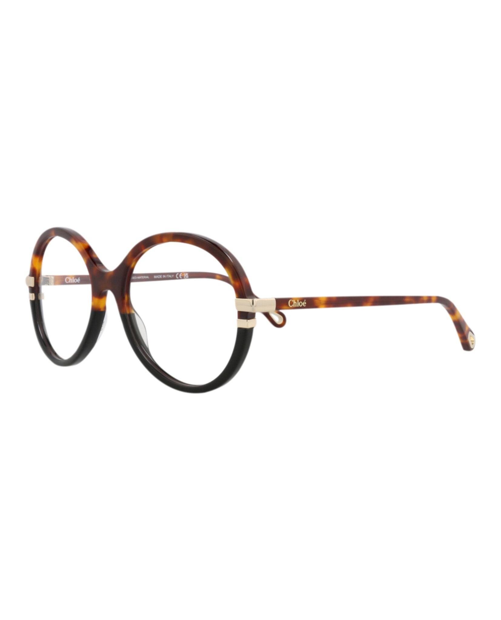 Chloé Womens Round/Oval Havana Havana Transparent Fashion Designer Eyewear