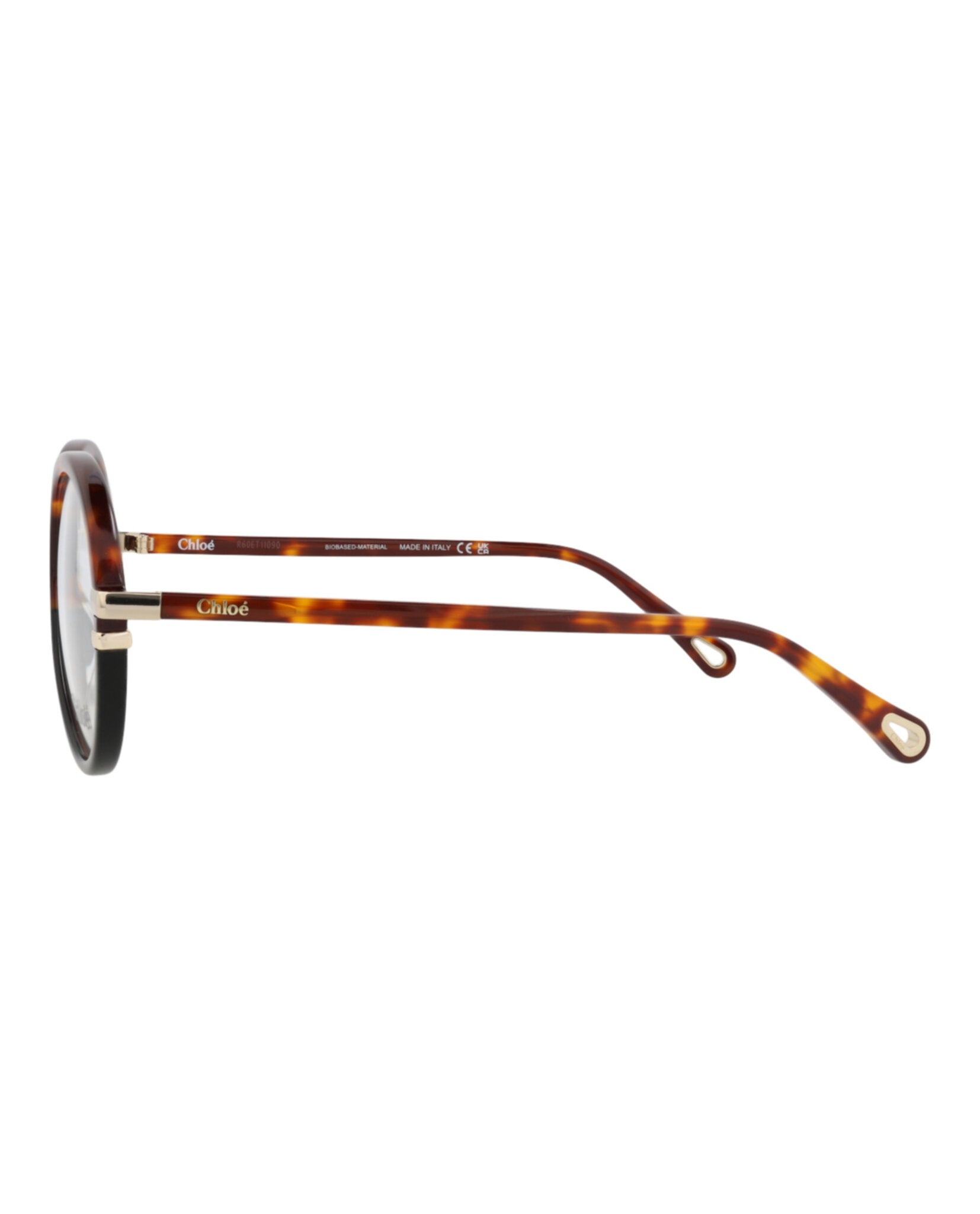 Chloé Womens Round/Oval Havana Havana Transparent Fashion Designer Eyewear