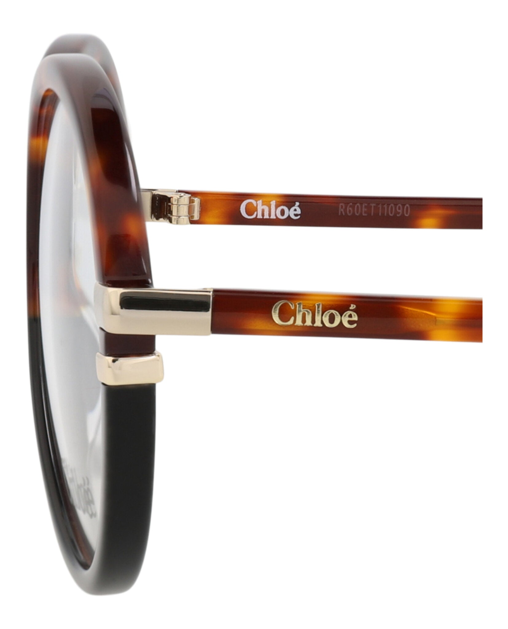 Chloé Womens Round/Oval Havana Havana Transparent Fashion Designer Eyewear