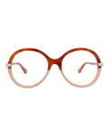 Chloé Womens Round/Oval Havana Havana Transparent Fashion Designer Eyewear