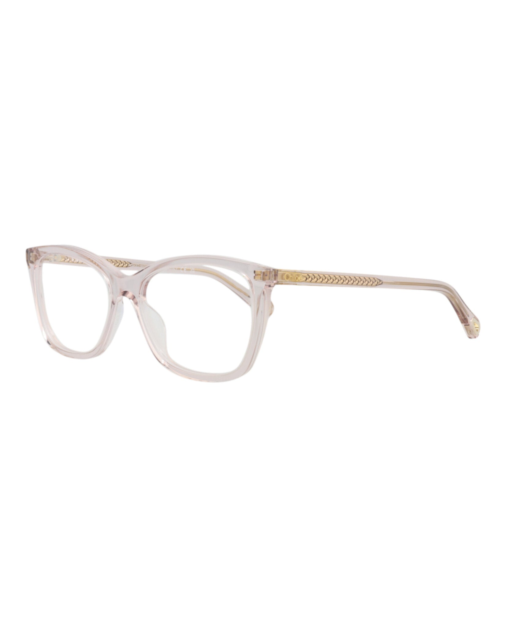 Chloé Womens Cat Eye Pink Pink Transparent Fashion Designer Eyewear