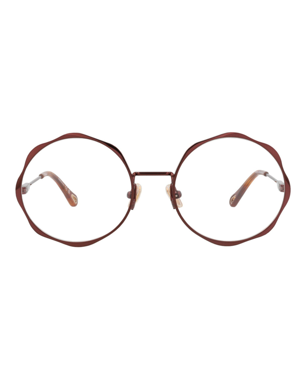 Chloé Womens Round/Oval Brown Brown Transparent Fashion Designer Eyewear