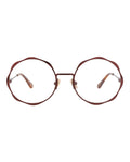 Chloé Womens Round/Oval Brown Brown Transparent Fashion Designer Eyewear
