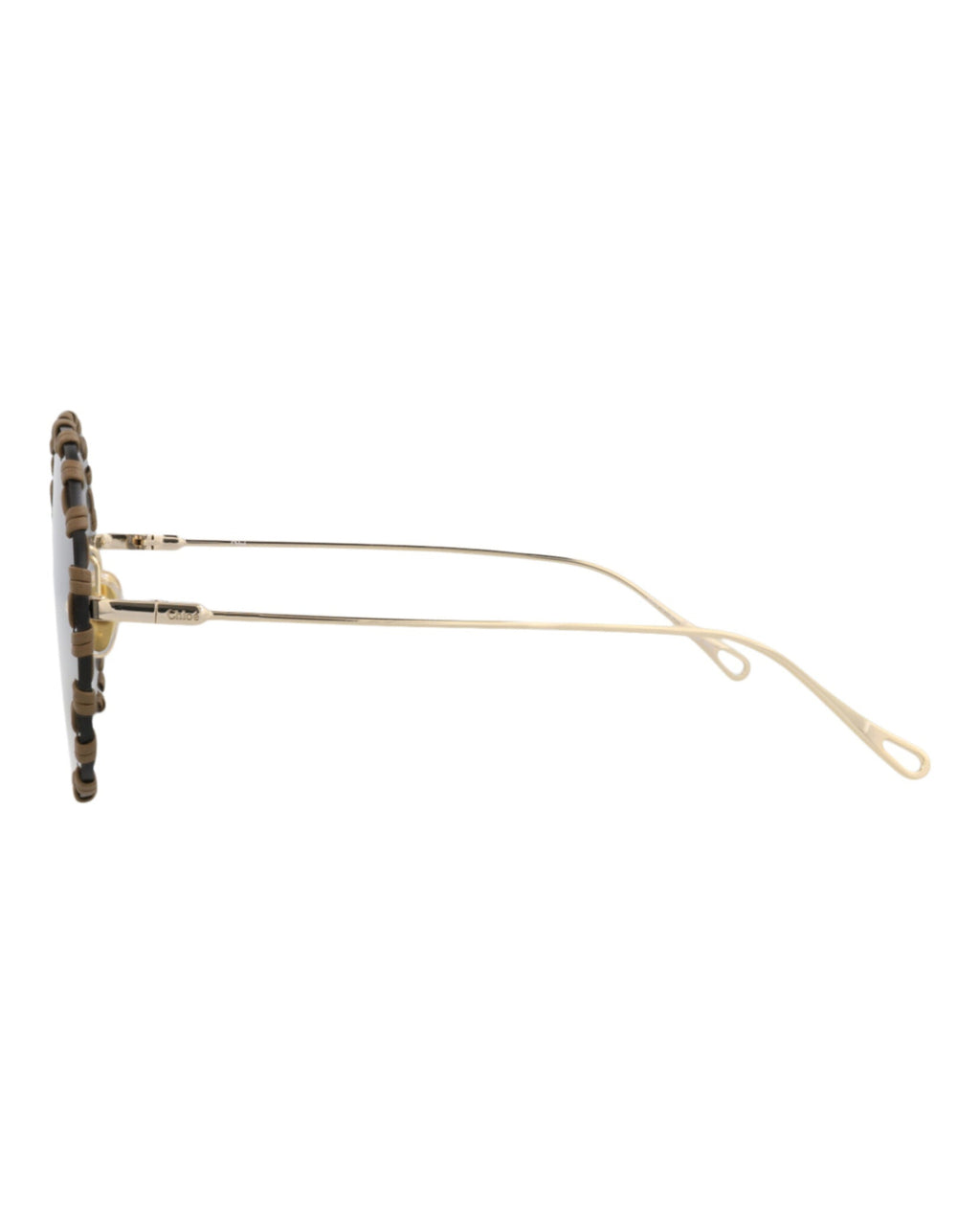 Chloé Womens Round/Oval Gold Gold Grey Fashion Designer Eyewear